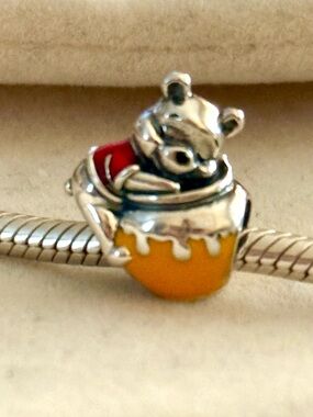 Winnie the Pooh in Honey Pot Enamel Charm Bracelet fit Pandora bracelets